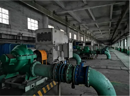 Double suction pump for high-flow irrigation