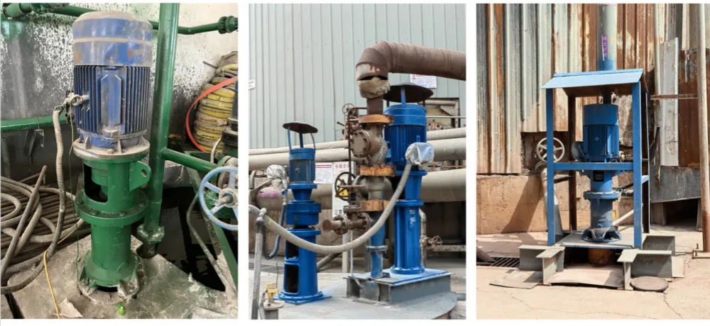 Vertical sump pump for tank farm and mining sumps Vertical slurry pump in sump service.