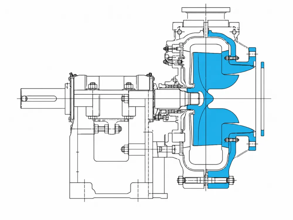 Froth pump for flotation and mineral processing Froth pump cutaway — inlet and impeller arrangement.