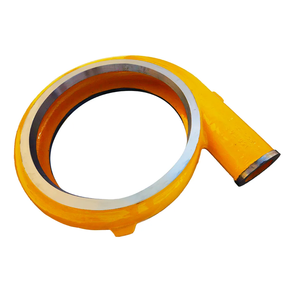 Slurry pump volute liner on white background