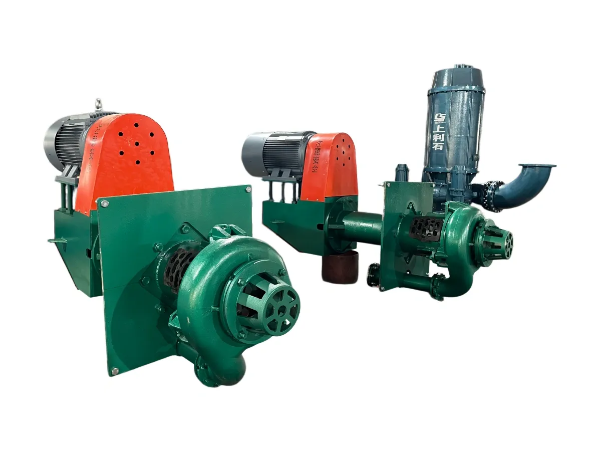 Vertical slurry pumps for tank farm and mining duty, on white background