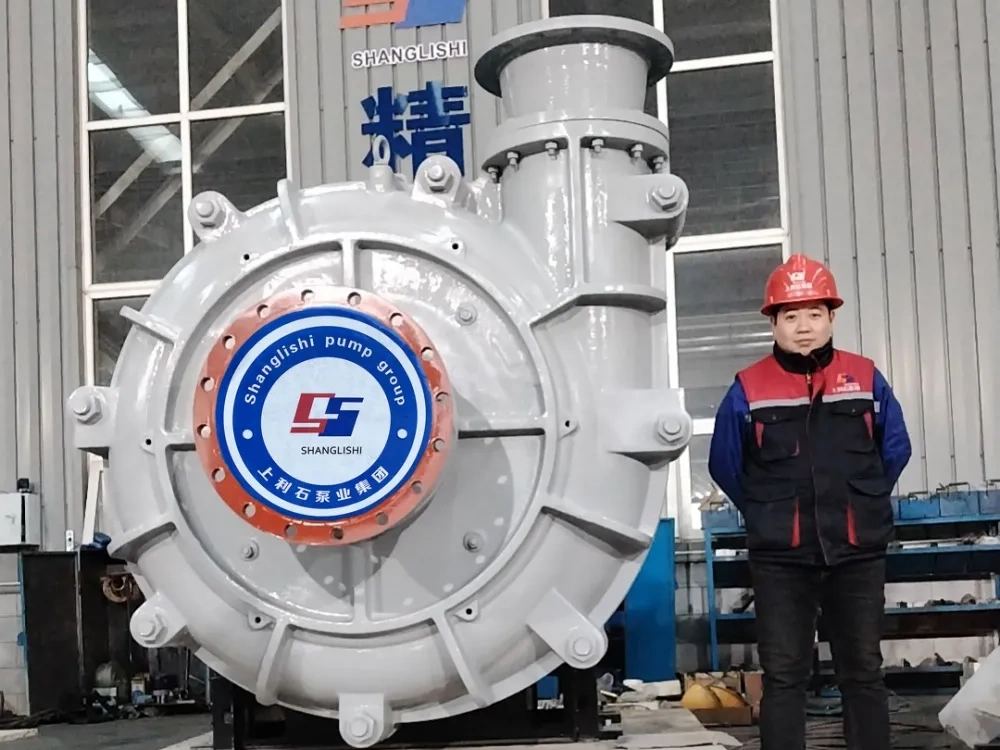 SAZP ceramic slurry pump in the workshop before despatch