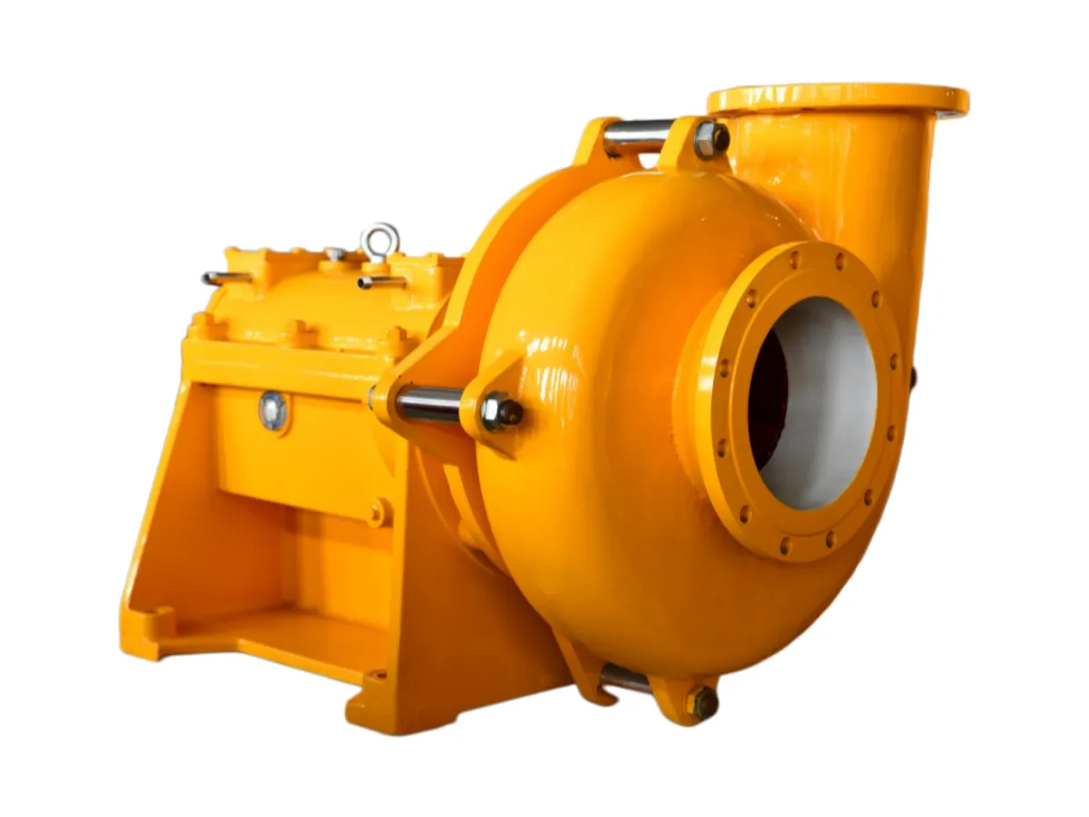 FGD slurry pump casing and bearing assembly, on white background